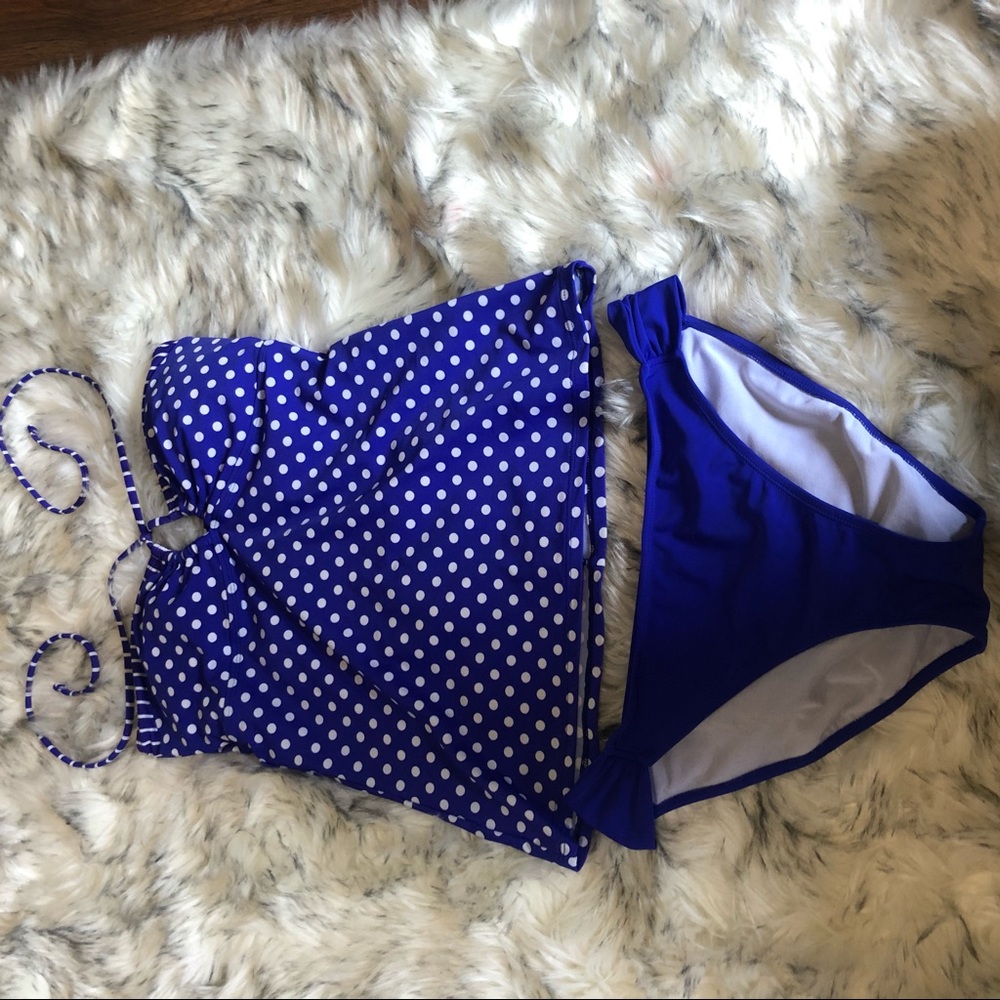 Hula Honeys blue two piece swim suit